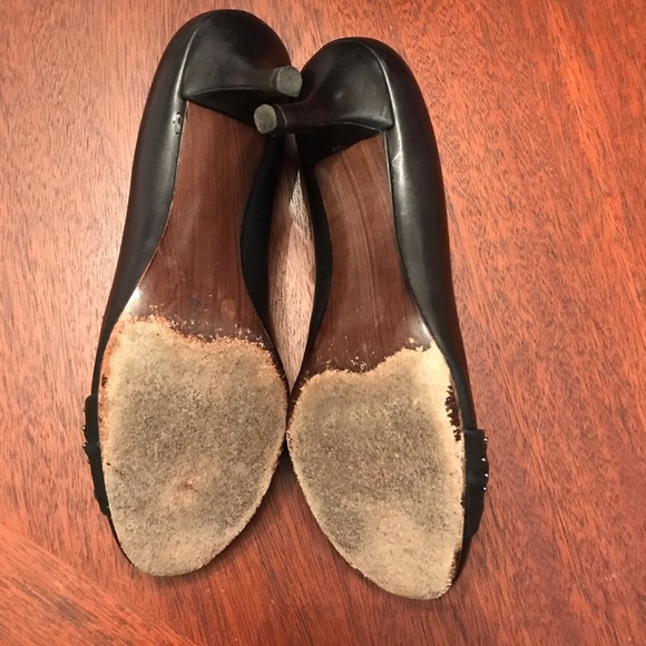 Stuart Weitzman Black Leather Pumps - Picture 6 of 7